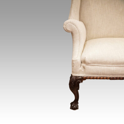 Edwardian mahogany sofa arm