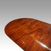 Georgian style mahogany twin pillar dining table end detail
