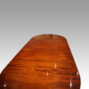 Georgian style mahogany twin pillar dining table end view