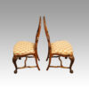Pair of walnut side chairs manner of Daniel Marot side