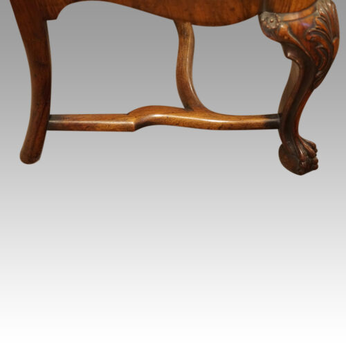 Pair of walnut side chairs manner of Daniel Marot stretcher