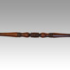 Regency rosewood writing table turned pole stretcher
