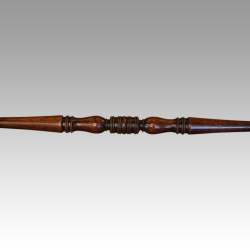 Regency rosewood writing table turned pole stretcher