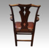 Set of 8 mahogany Georgian style chairs rear armchair