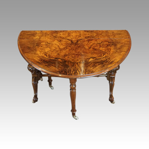 Victorian walnut Sutherland coffee table one flap up