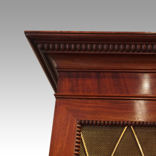 William IV mahogany library bookcase cornice