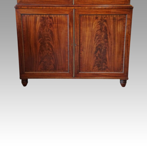 William IV mahogany library bookcase doors