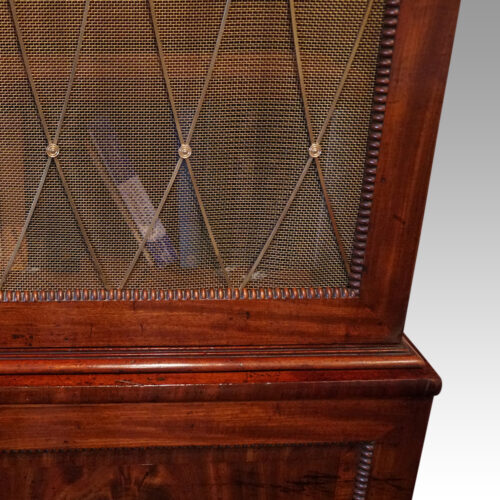 William IV mahogany library bookcase mesh