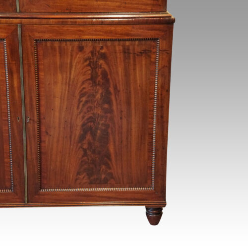William IV mahogany library bookcase panel