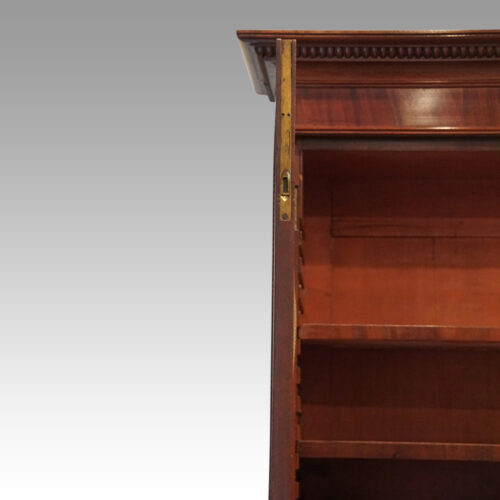 William IV mahogany library bookcase sliding door stop