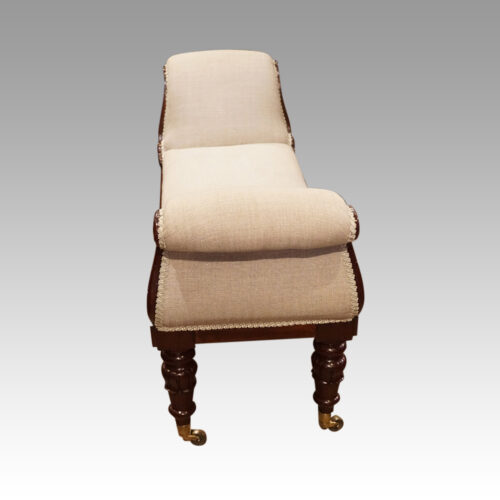 William IV mahogany window seat end view