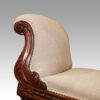 William IV mahogany window seat scroll rest