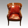 19thc. mahogany library chair