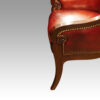 19thc. mahogany library chair front leg