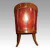19thc. mahogany library chair rear