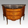 Continental marquetry concave chest