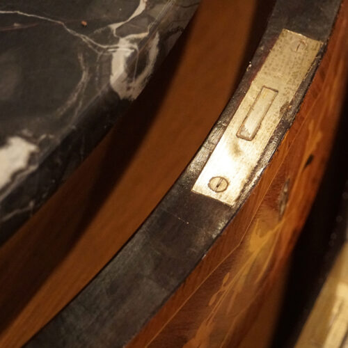 Continental marquetry concave chest lock