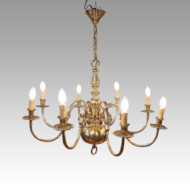 Dutch brass chandelier