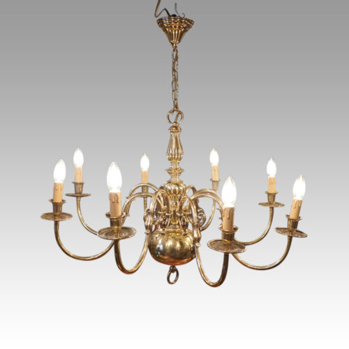 Dutch brass chandelier