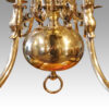 Dutch brass chandelier ball detail