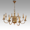 Dutch brass chandelier lights off