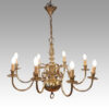 Dutch brass chandelier side