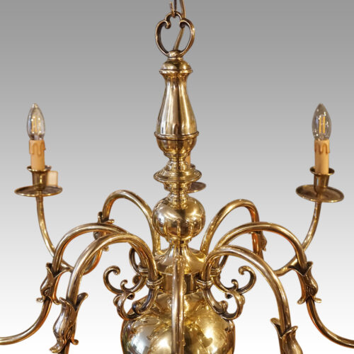 Dutch brass chandelier stem