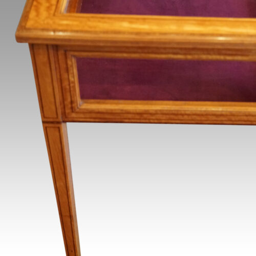 Edwardian satinwood curio table end