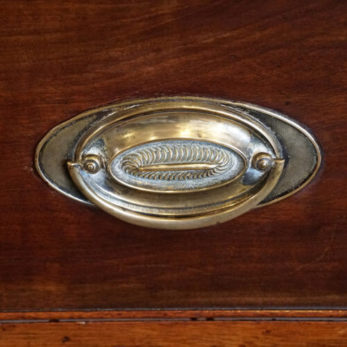 George III mahogany chest with slide handle
