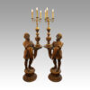 Large pair of blackamoor Walnut candelabra (2)