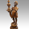 Large pair of blackamoor Walnut candelabra body