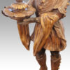 Large pair of blackamoor Walnut candelabra cloak
