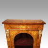 Pair of Victorian marquetry walnut pier cabinets frieze