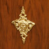 Pair of Victorian marquetry walnut pier cabinets side mount