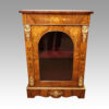 Pair of Victorian marquetry walnut pier cabinets single