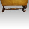 Pair of leather William and Mary wing chairs turned stretcher