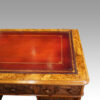 Victorian burr walnut pedestal desk end top