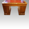 Victorian burr walnut pedestal desk rear