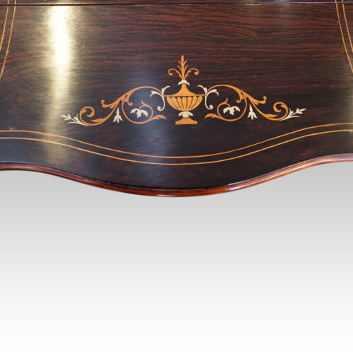 Victorian inlaid rosewood side-table inlay detail