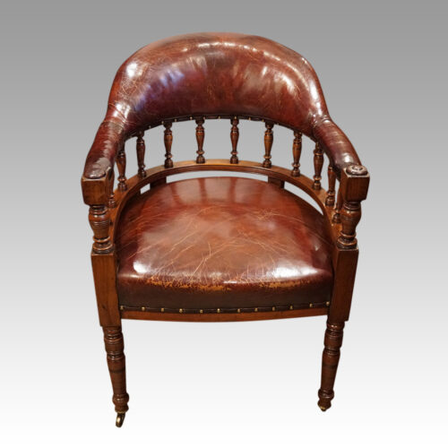 Victorian leather desk chair