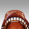 Victorian leather desk chair back