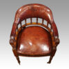 Victorian leather desk chair seat