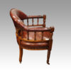 Victorian leather desk chair side