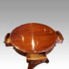 19thc. mahogany drum table drawers open