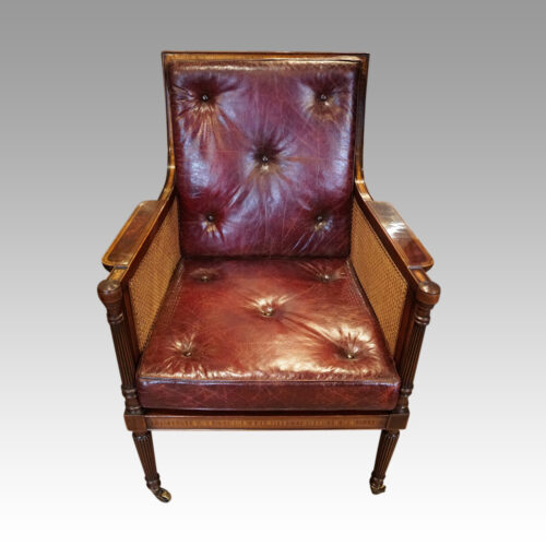 19thc. mahogany library chair