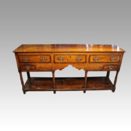 Antique banded oak pot board dresser base