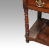 Antique banded oak pot board dresser base corner leg