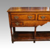 Antique banded oak pot board dresser base end drawers