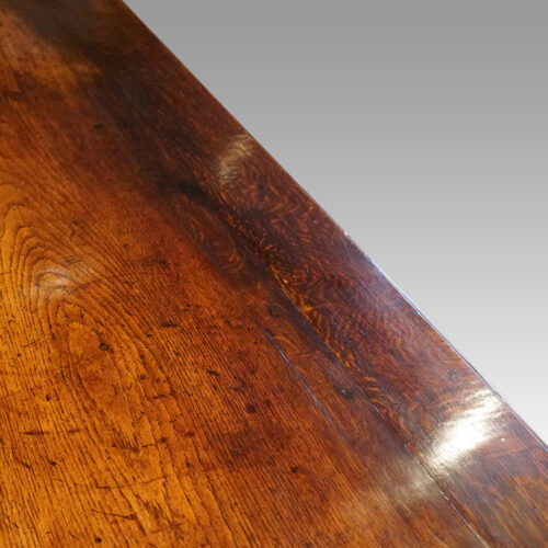Antique banded oak potboard dresser base planked top