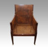 Antique mahogany bergere library chair no cushions